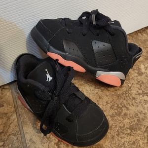 Jordan sneakers. Black & Pink. Size 6C (toddlers)